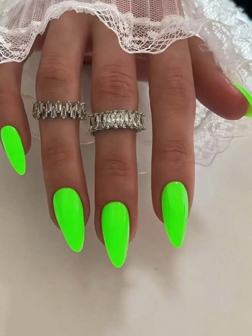 Mrs. Lima Bean 💚 Almond 24 Piece Press On NailSet